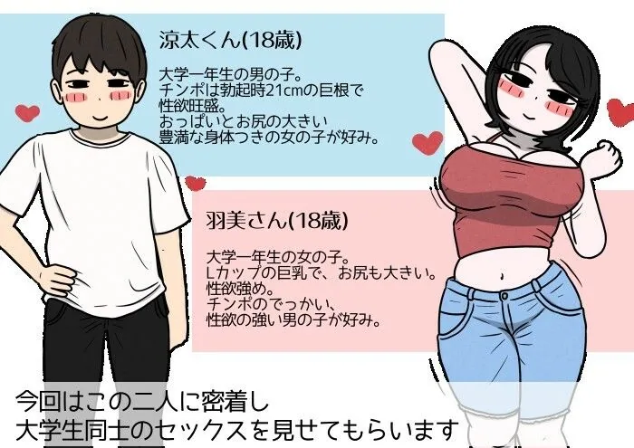 学生カップルのセックスと妊娠 - 気持ちよすぎて赤ちゃんができちゃった涼太くん（18歳）と羽美さん（18歳） サンプル画像 2